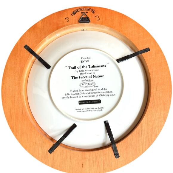 Julie Kramer Cole Faces of Nature Trail Of The Talismans 1992 Collector Plate - Picture 3 of 4